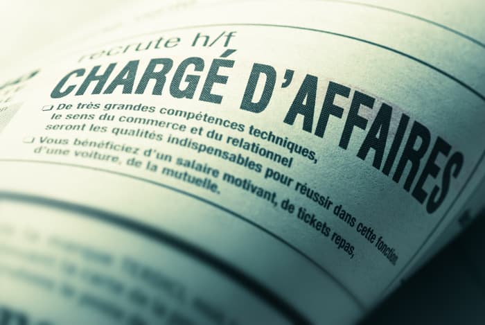 Poste pourvu – Chargé d’affaires Travail temporaire
